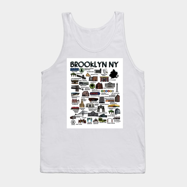 Brooklyn NY Map Tank Top by fiberandgloss